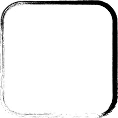 Rounded square brush strokes. Grunge design frames