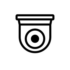 Security cam devices icon with black outline style. video, system, surveillance, cctv, camera, cam, security. Vector Illustration