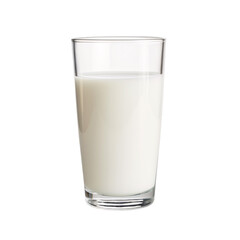 a glass of fresh milk isolated on a transparent background, a refreshment breakfast drink glass image PNG - obrazy, fototapety, plakaty