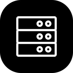 Server devices icon with black filled line outline style. network, server, connection, technology, computer, internet, information. Vector Illustration
