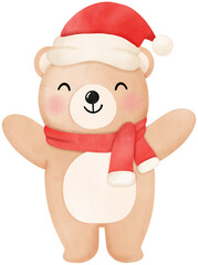 Cute christmas bear