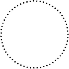 Circle made out of stars. Infographic