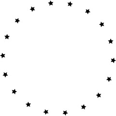 Circle made out of stars. Infographic
