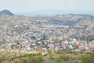 Fototapeta na wymiar Guanajuato's Cerro de la Sirena, a hill overlooking the city
