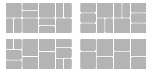 Pictures or photos frame collage abstract photo frames and digital photo wall template