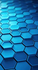  blue hexagon background with 3d effect