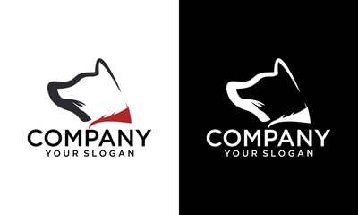 Dog logo and icon design vector.