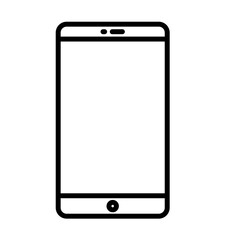 Handphone device icon with black outline style. smartphone, mobile, phone, screen, technology, smart, device. Vector Illustration