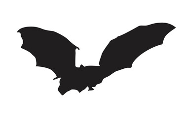 Pose of Bat Silhouette with Transparent Background