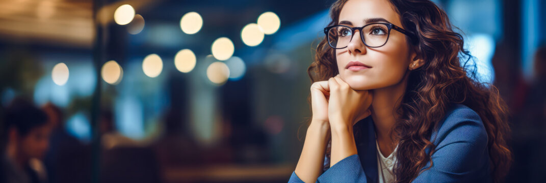 Eine Businesswoman sucht nach einer L&ouml;sung. Generiert mit KI