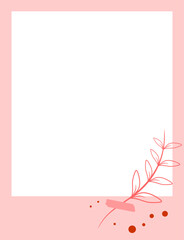 Polaroid Frame With Floral