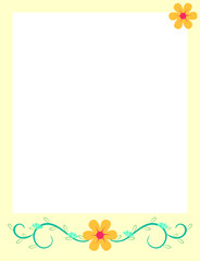 Polaroid Frame With Floral