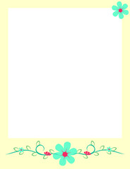 Polaroid Frame With Floral