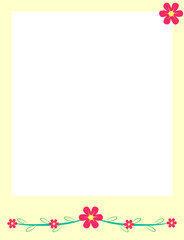 Polaroid Frame With Floral