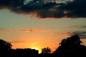 Fototapeta premium Sky landscape. Colorful sunset.