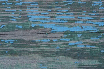 colored wooden texture from old shabby wood board in the wall