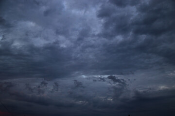 Fototapeta na wymiar Skyscape. Cumulus clouds in close-up.