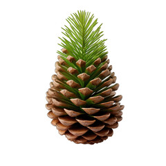 Western hemlock cone isolated on transparent background