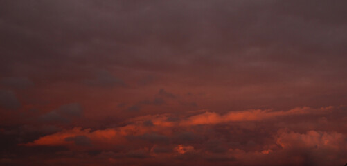 Sky landscape. Colorful sunset.
