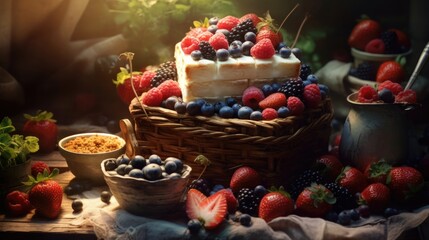 tart with berries