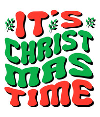 Retro, Christmas Craft Design. T-shirt Design. Illustration