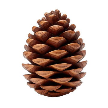 Bosnian pine cone isolated on transparent background