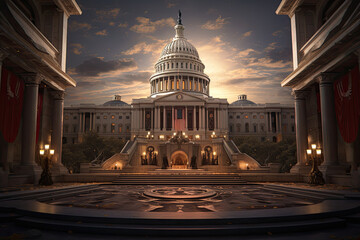 U.S. Capitol Building, Washington, DC USA. - obrazy, fototapety, plakaty