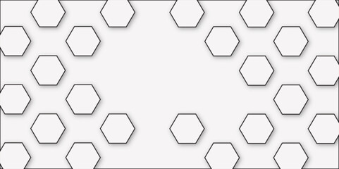 Obraz na płótnie Canvas Abstract white background with hexagon and hexagonal background. geometric mesh cell texture. Luxury white pattern with hexagons. Vector illustration.3D futuristic abstract honeycomb mosaic background