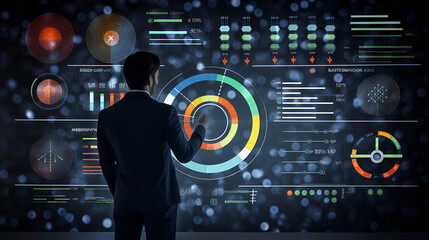person analysing data on an analytics dashboard