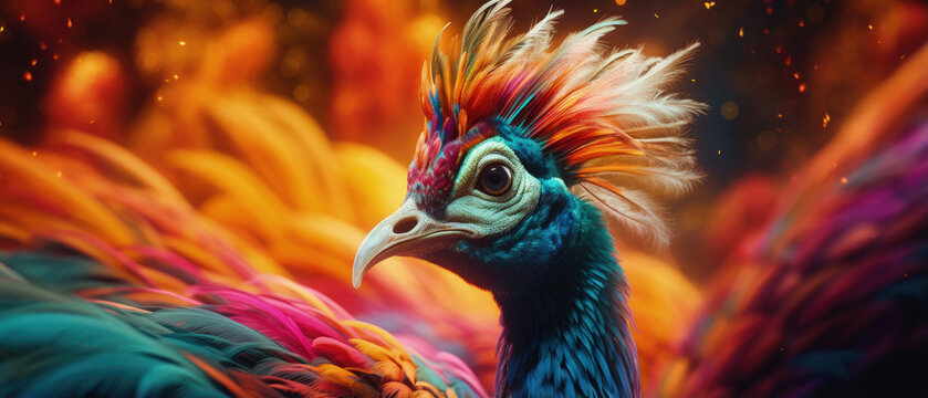 Mystical Creature: A Colorful Stunning Mythical Animal, Ideal for Screensavers and Desktop Backgrounds
