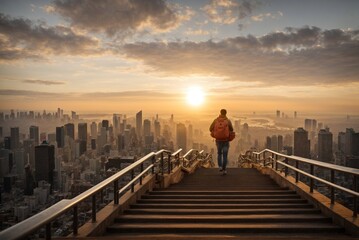 Summit of Goals: Journey to Success in the Metropolis.