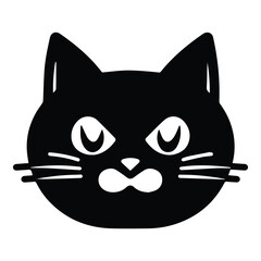 Fat Cat Flat Icon Isolated On White Background