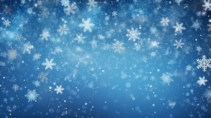 Fototapeta na wymiar Merry Christmas Snowflakes Glitter Background for Festive Designs & Winter Celebrations