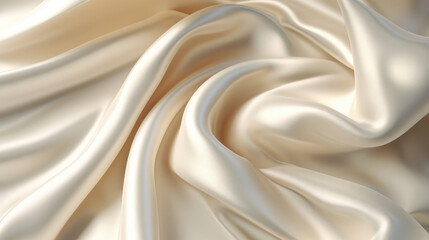 Silk Satin Texture. Wavy Soft Folds On Shiny Fabric, Background Image, Background For Banner, HD