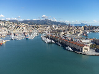 Fotografia aerea della città di Genova