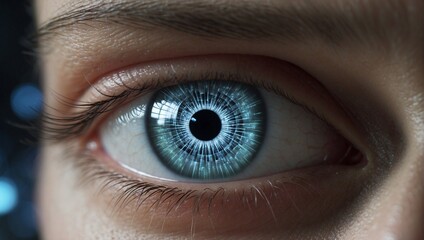 Fototapeta premium Augmented Cyborgs, Digital Art, Portrait of a Cyberpunk Machine