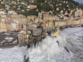 Papier Peint photo Lavable Ligurie Mareggiata in liguria 