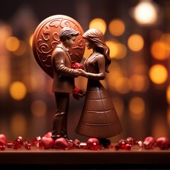 valentine's day, chocolate, couple, valentine's day couple