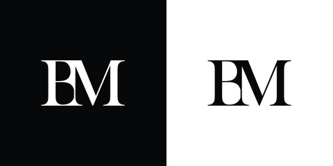 Abstract BM Letter Logo Design Template