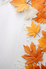 autumn decor with leaves