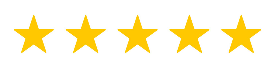 Five star. Customer rating feedback