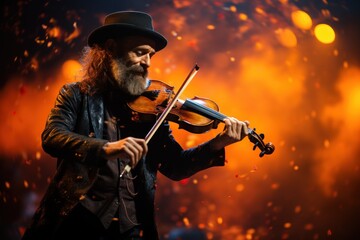 Fototapeta premium man playing violin