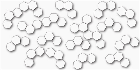 Abstract white background with hexagon and hexagonal background. geometric mesh cell texture. Luxury white pattern with hexagons. Vector illustration.3D futuristic abstract honeycomb mosaic background