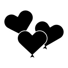Love balloons icon