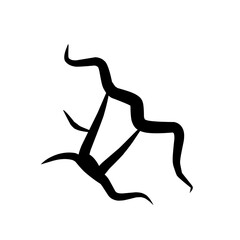 Cracked hand drawn illustration 