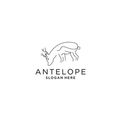 Antelope logo design icon vector
