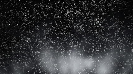 real snow, snowflake, abstract black background - Frosty Winter Art for Design Projects