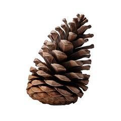 Stone pine cone isolated on transparent background