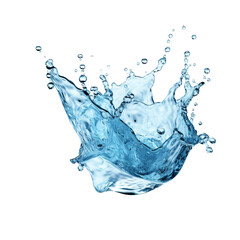 Water splash isolated on a transparent background