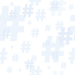 Hashtag light blue seamless vector pattern